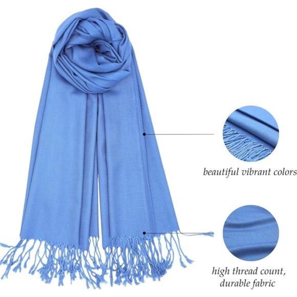 Pashmina Scarf for Women, Shawls and Wraps for Evening Dresses - Picture 5 of 7